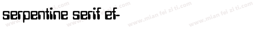 serpentine serif ef字体转换